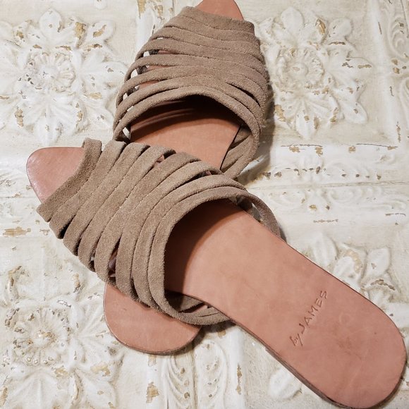 by James Shoes - by James~Designer Leather and Suede Flats Size 8